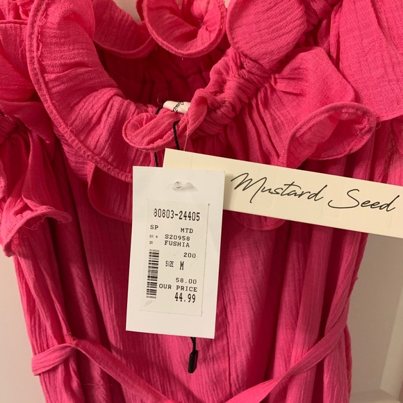 Mustard Seed Fushia Ruffle Dress, size medium - Picture 4 of 7